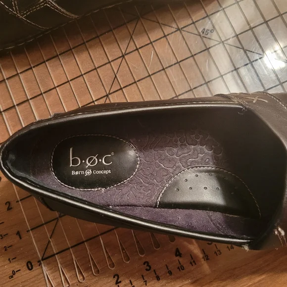 B.o.c. Born Concept Black Comfort Shoes White Stiching Relaxation | Sz 11m - Picture 8 of 9